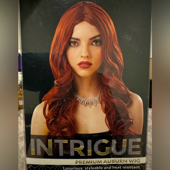 intrigue Accessories - Intrigue Brand Premium Auburn Long Hair Wig Halloween Heat Resistant